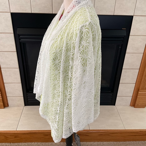 NWT Mackenzie & James Floral Lace Open Front Loose Cardigan, Women’s Sz 1X - Picture 3 of 8